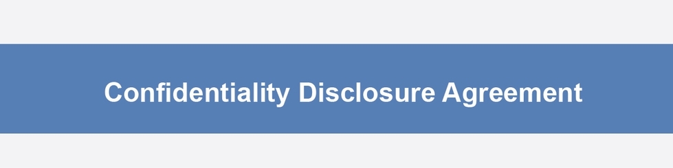 Confidentiality Disclosure Agreement